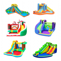 Inflatable bounce house with Pool water slide inflatable water park