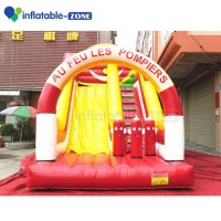 Kids love Inflatable yellow red color climbing slide with cartoon design