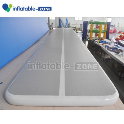 White gray tumbling track mattress, double side Inflatable air tumbling track