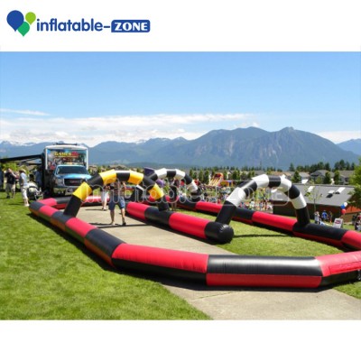 Inflatable Race Car Circuit for karting games, cheap kids inflatable karting track