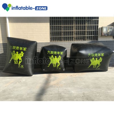 Black color high quality inflatable bunkers for paintball, inflatable bunkers for CS game