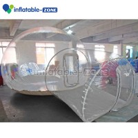 Funny camping tent clear inflatable bubble tent with tunnel for sale