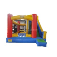 0.55mm PVC factory price inflatable bouncy castle with water slide bouncy castle sewing machine